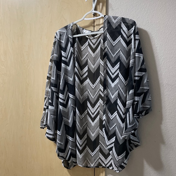 C Accessories - Women Medium Shawl Batwing Sheer Open Front Cardigan